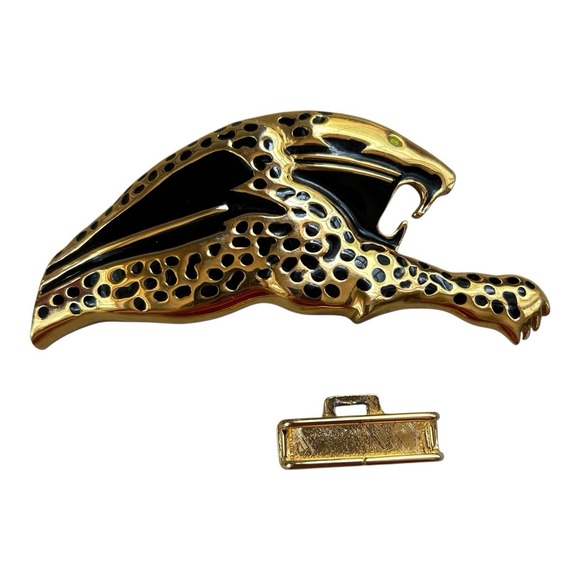 DOTTY SMITH gold‎ Jaguar  belt buckle vintage rare main image 6